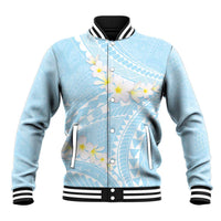 Polynesian Vintage Floral Baseball Jacket Azure Motifs LT7 Unisex Azure - Polynesian Pride
