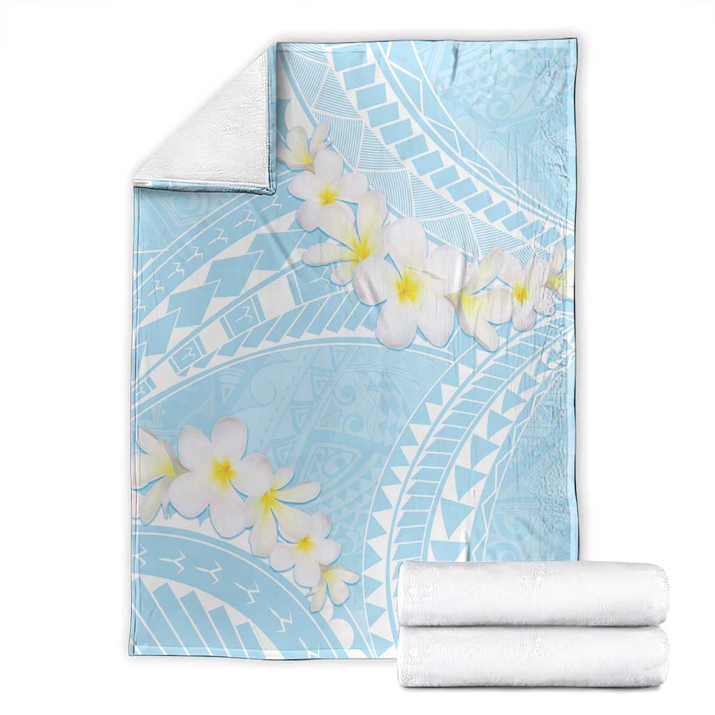 Polynesian Vintage Floral Blanket Azure Motifs - Polynesian Pride