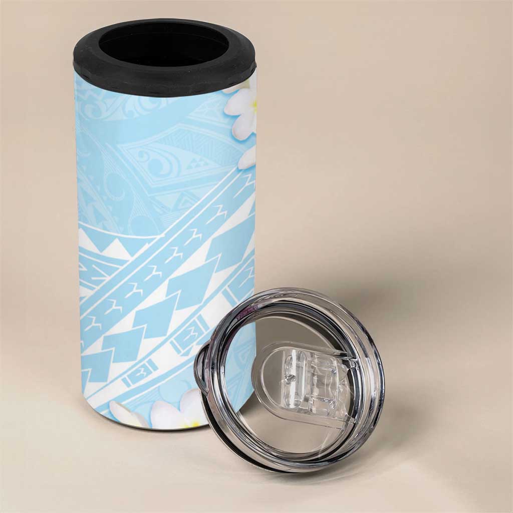 Polynesian Vintage Floral 4 in 1 Can Cooler Tumbler Azure Motifs - Polynesian Pride
