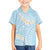 Polynesian Vintage Floral Family Matching Long Sleeve Bodycon Dress and Hawaiian Shirt Azure Motifs - Polynesian Pride