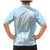 Polynesian Vintage Floral Family Matching Mermaid Dress and Hawaiian Shirt Azure Motifs - Polynesian Pride