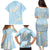 Polynesian Vintage Floral Family Matching Puletasi and Hawaiian Shirt Azure Motifs - Polynesian Pride