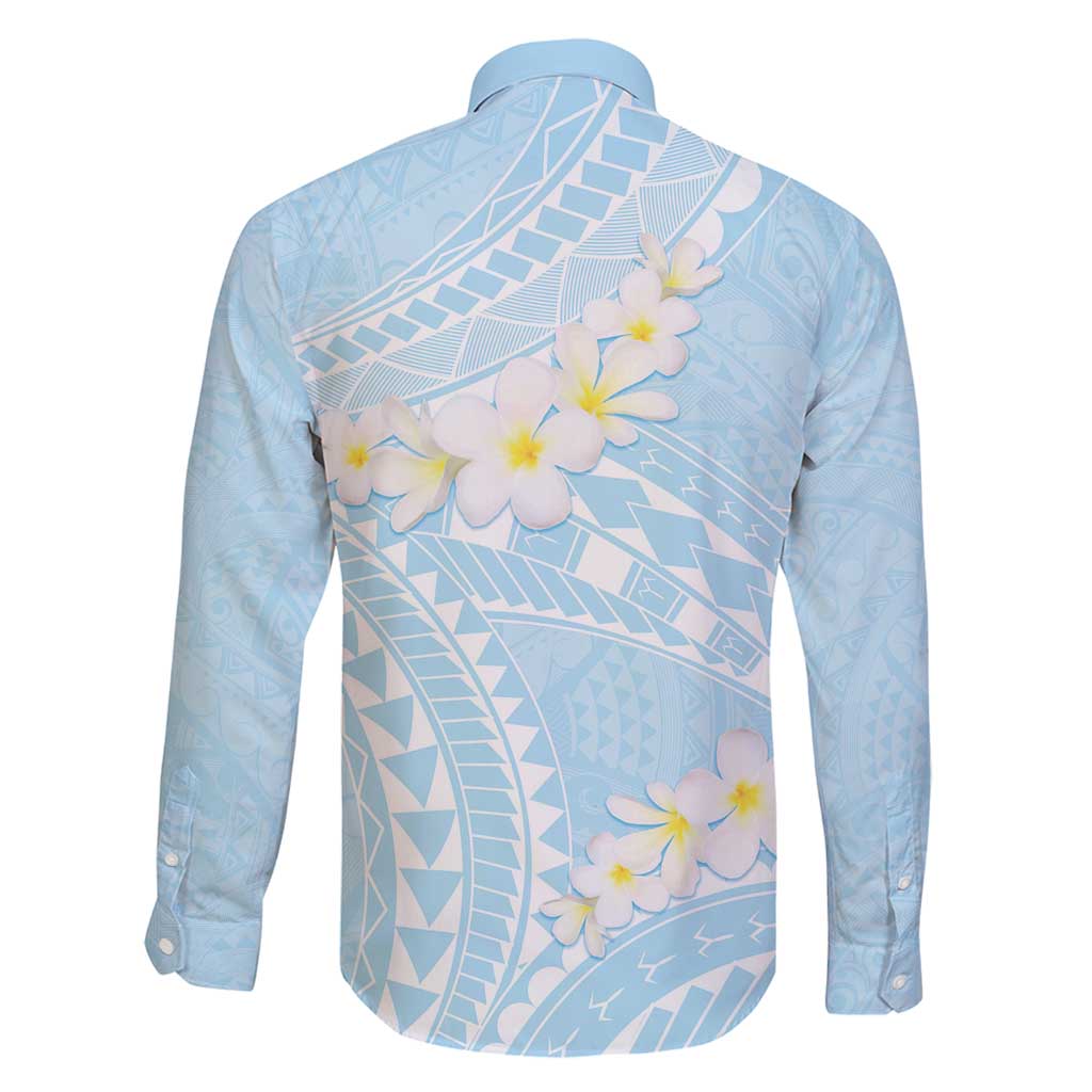 Polynesian Vintage Floral Family Matching Puletasi and Hawaiian Shirt Azure Motifs LT7 - Polynesian Pride