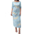 Polynesian Vintage Floral Family Matching Puletasi and Hawaiian Shirt Azure Motifs - Polynesian Pride