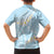 Polynesian Vintage Floral Family Matching Tank Maxi Dress and Hawaiian Shirt Azure Motifs - Polynesian Pride