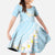 Polynesian Vintage Floral Family Matching Tank Maxi Dress and Hawaiian Shirt Azure Motifs - Polynesian Pride