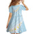 Polynesian Vintage Floral Family Matching Tank Maxi Dress and Hawaiian Shirt Azure Motifs - Polynesian Pride