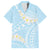 Polynesian Vintage Floral Family Matching Tank Maxi Dress and Hawaiian Shirt Azure Motifs - Polynesian Pride