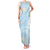 Polynesian Vintage Floral Family Matching Tank Maxi Dress and Hawaiian Shirt Azure Motifs - Polynesian Pride