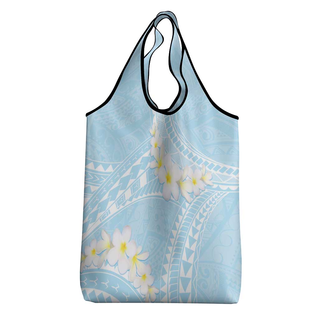 Polynesian Vintage Floral Grocery Bag Azure Motifs - Polynesian Pride