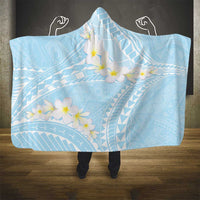 Polynesian Vintage Floral Hooded Blanket Azure Motifs - Polynesian Pride