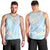 Polynesian Vintage Floral Men Tank Top Azure Motifs - Polynesian Pride
