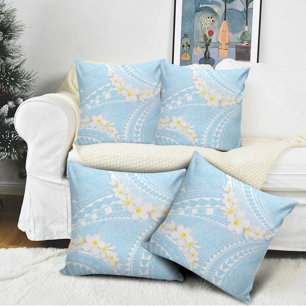 Polynesian Vintage Floral Pillow Cover Azure Motifs - Polynesian Pride