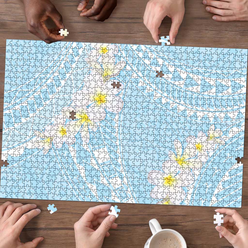 Polynesian Vintage Floral Puzzle Azure Motifs - Polynesian Pride