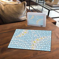 Polynesian Vintage Floral Puzzle Azure Motifs - Polynesian Pride