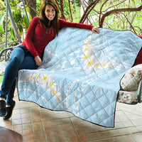Polynesian Vintage Floral Quilt Azure Motifs - Polynesian Pride