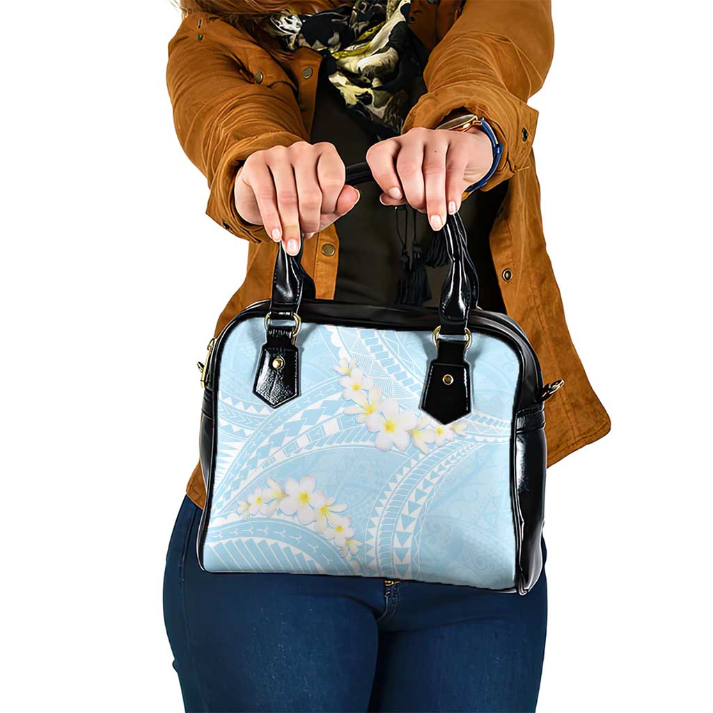 Polynesian Vintage Floral Shoulder Handbag Azure Motifs - Polynesian Pride