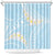 Polynesian Vintage Floral Shower Curtain Azure Motifs - Polynesian Pride