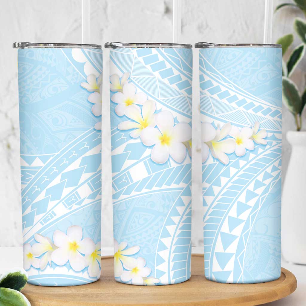 Polynesian Vintage Floral Skinny Tumbler Azure Motifs - Polynesian Pride