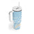 Polynesian Vintage Floral Tumbler With Handle Azure Motifs - Polynesian Pride