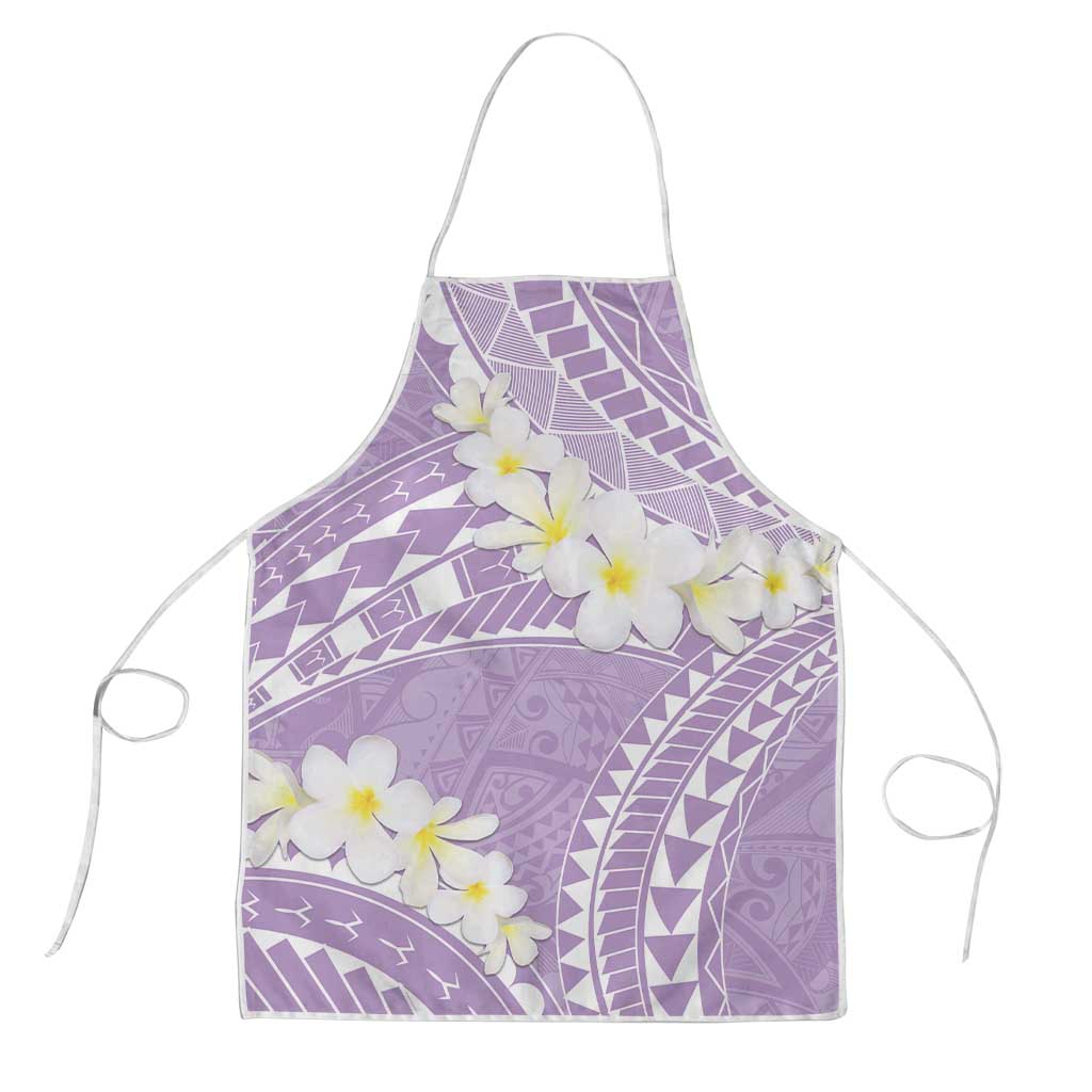 Polynesian Vintage Floral Apron Lavender Motifs - Polynesian Pride