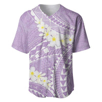 Polynesian Vintage Floral Baseball Jersey Lavender Motifs LT7 Lavender - Polynesian Pride