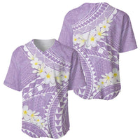 Polynesian Vintage Floral Baseball Jersey Lavender Motifs LT7 - Polynesian Pride