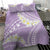 Polynesian Vintage Floral Bedding Set Lavender Motifs - Polynesian Pride