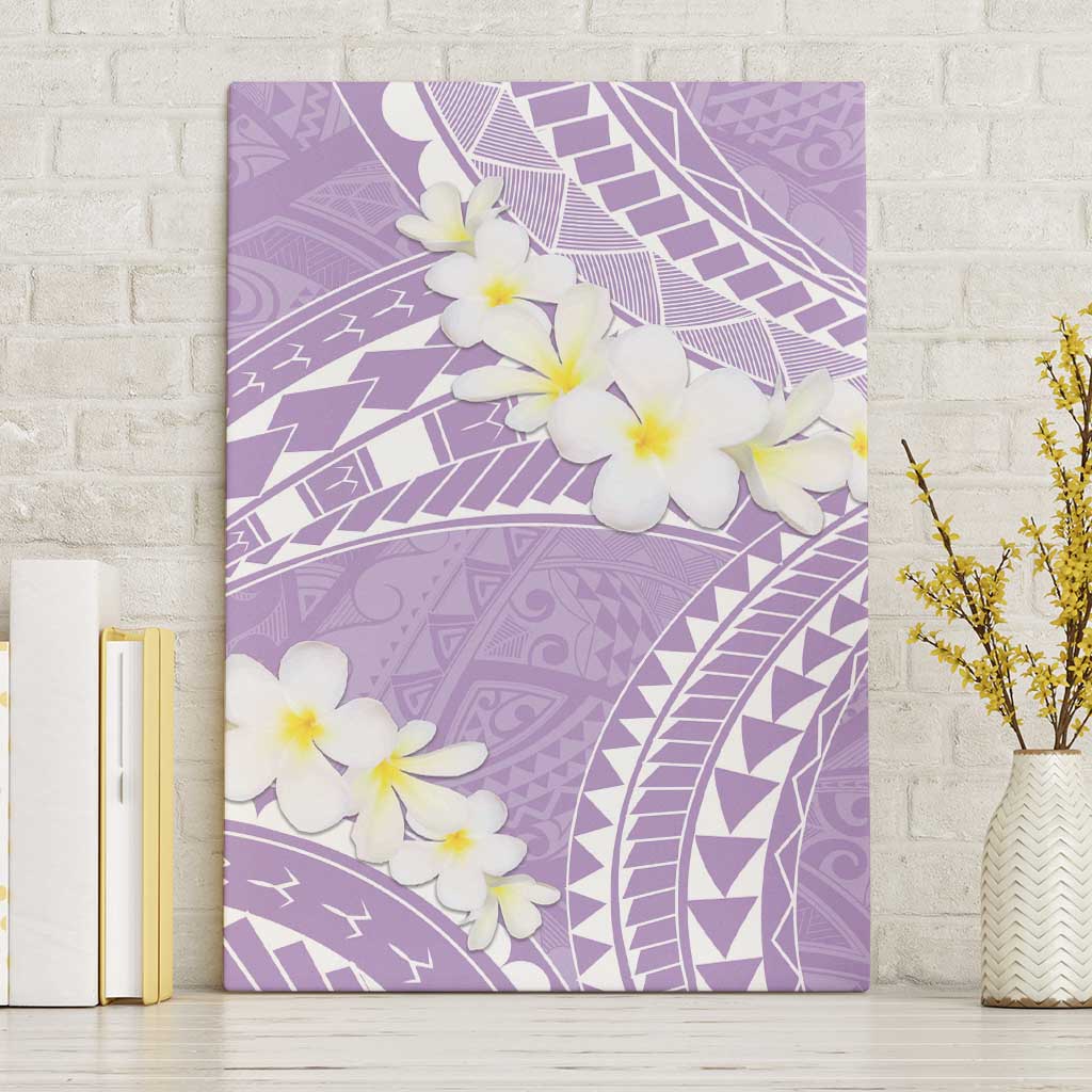 Polynesian Vintage Floral Canvas Wall Art Lavender Motifs - Polynesian Pride