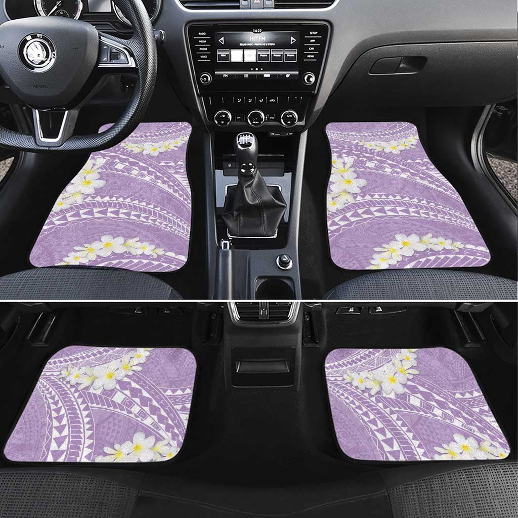 Polynesian Vintage Floral Car Mats Lavender Motifs - Polynesian Pride