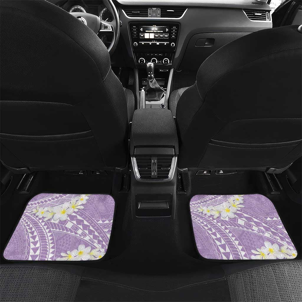 Polynesian Vintage Floral Car Mats Lavender Motifs - Polynesian Pride