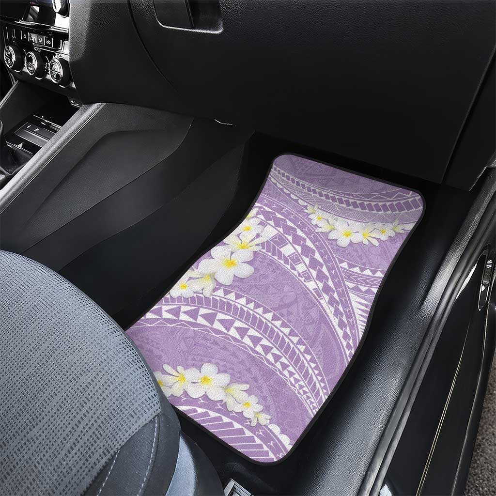 Polynesian Vintage Floral Car Mats Lavender Motifs - Polynesian Pride