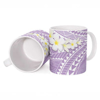 Polynesian Vintage Floral Ceramic Mug Lavender Motifs - Polynesian Pride