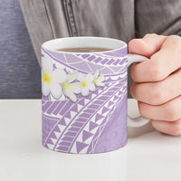 Polynesian Vintage Floral Ceramic Mug Lavender Motifs - Polynesian Pride