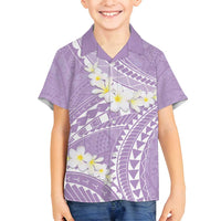 Polynesian Vintage Floral Family Matching Long Sleeve Bodycon Dress and Hawaiian Shirt Lavender Motifs LT7 Son's Shirt Lavender - Polynesian Pride