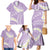 Polynesian Vintage Floral Family Matching Mermaid Dress and Hawaiian Shirt Lavender Motifs - Polynesian Pride
