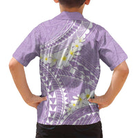 Polynesian Vintage Floral Family Matching Puletasi and Hawaiian Shirt Lavender Motifs LT7 - Polynesian Pride