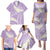 Polynesian Vintage Floral Family Matching Puletasi and Hawaiian Shirt Lavender Motifs - Polynesian Pride