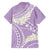 Polynesian Vintage Floral Family Matching Short Sleeve Bodycon Dress and Hawaiian Shirt Lavender Motifs - Polynesian Pride
