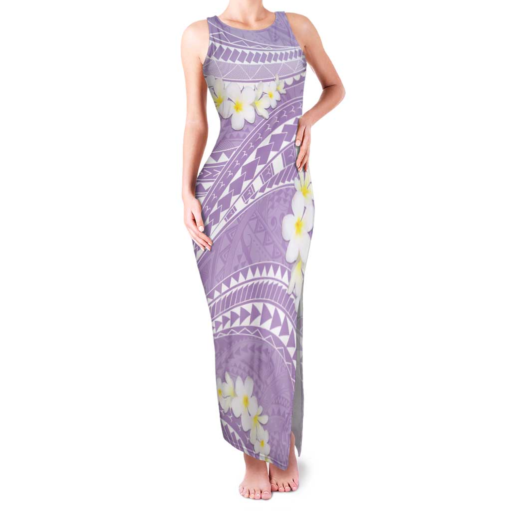 Polynesian Vintage Floral Family Matching Tank Maxi Dress and Hawaiian Shirt Lavender Motifs - Polynesian Pride