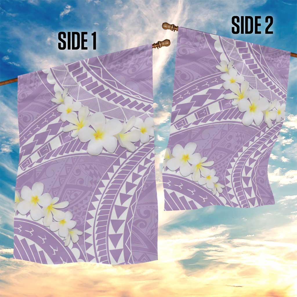 Polynesian Vintage Floral Garden Flag Lavender Motifs - Polynesian Pride