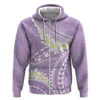 Polynesian Vintage Floral Hoodie Lavender Motifs - Polynesian Pride