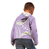 Polynesian Vintage Floral Kid Hoodie Lavender Motifs - Polynesian Pride