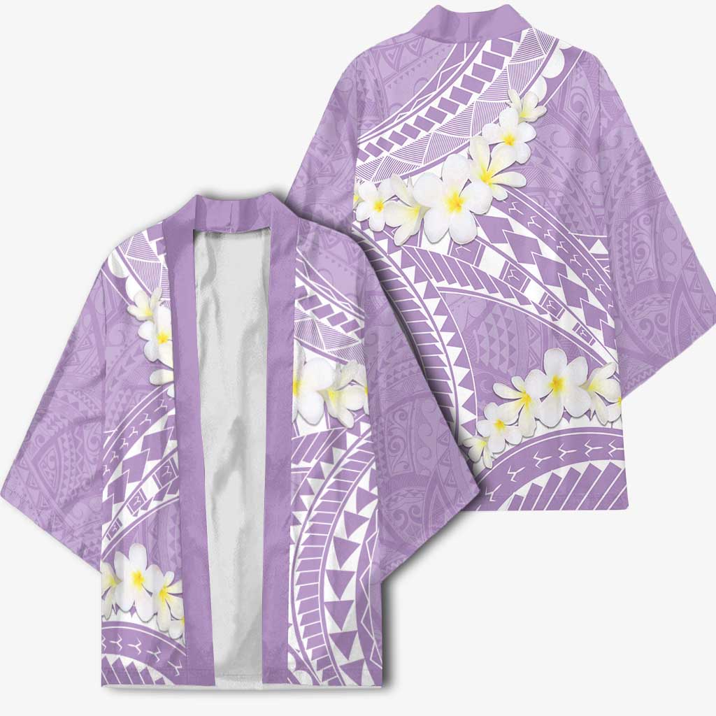 Polynesian Vintage Floral Kimono Lavender Motifs - Polynesian Pride