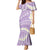 Polynesian Vintage Floral Mermaid Dress Lavender Motifs - Polynesian Pride