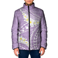 Polynesian Vintage Floral Padded Jacket Lavender Motifs - Polynesian Pride