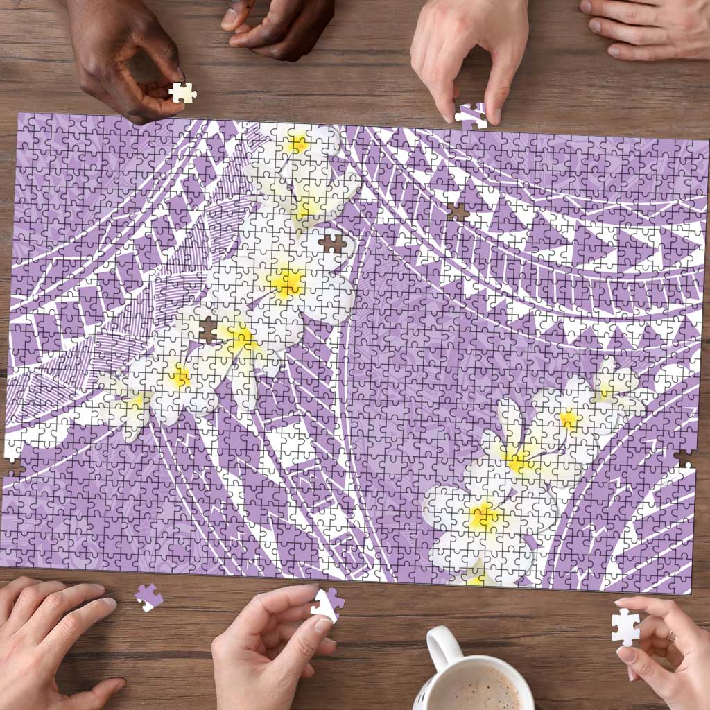Polynesian Vintage Floral Puzzle Lavender Motifs - Polynesian Pride