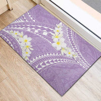 Polynesian Vintage Floral Rubber Doormat Lavender Motifs - Polynesian Pride