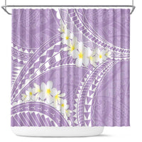 Polynesian Vintage Floral Shower Curtain Lavender Motifs - Polynesian Pride