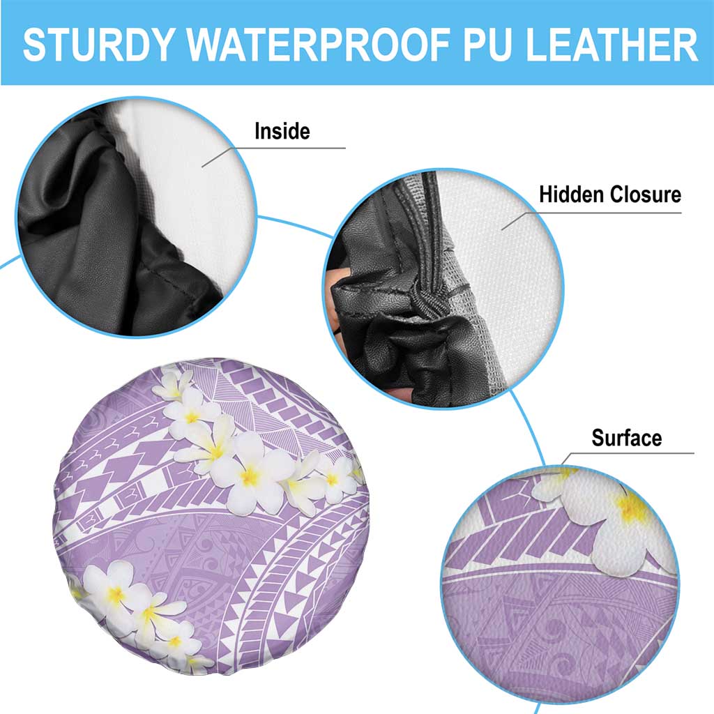 Polynesian Vintage Floral Spare Tire Cover Lavender Motifs - Polynesian Pride